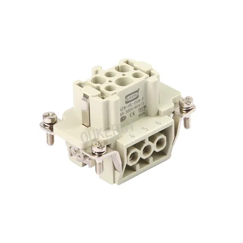 6 पिन 16A 500V हैवी ड्यूटी कनेक्टर फीमेल इन्सर्ट